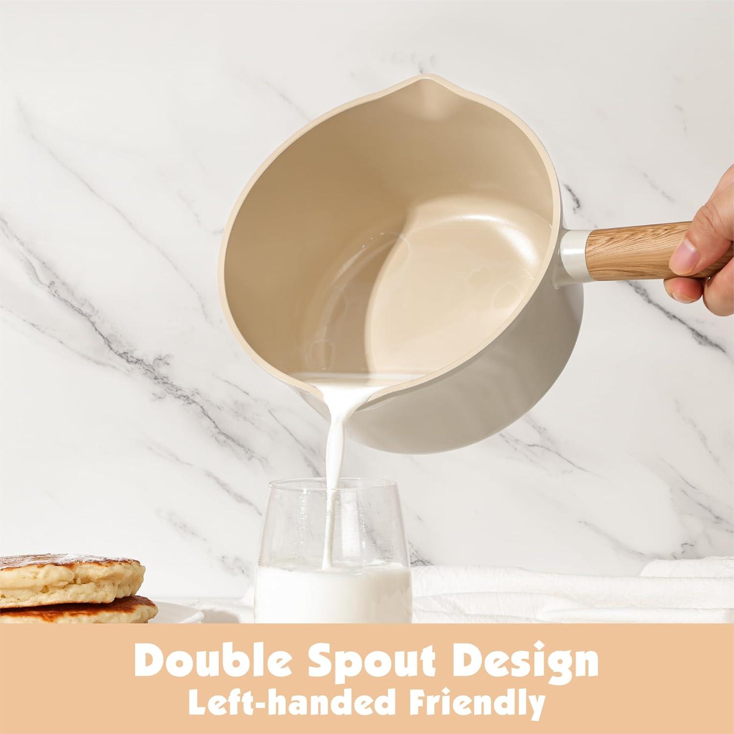 image:imageSENSARTE PASCA Ceramic Nonstick Pots and Pans Set 14pcs Healthy Cookware Set Nontoxic Induction Kitchen Cooking Set Dishwasher amp Oven Safe PFASPTFEPFOA Free