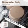 SENSARTE 17 Piece Ceramic Pots and Pans Set, Nonstick Detachable Handle Cookware, Induction Kitchen Cookware Set with Removable Handle, Dishwasher ＆ Oven Safe (Almond Beige)(Almond Beige)