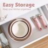 SENSARTE 17 Piece Ceramic Pots and Pans Set, Nonstick Detachable Handle Cookware, Induction Kitchen Cookware Set with Removable Handle, Dishwasher ＆ Oven Safe (Almond Beige)(Pink)