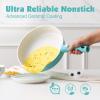 SENSARTE 24 Piece Pots and Pans Set, Nonstick Detachable Handle Cookware, Induction Kitchen Cookware Set with Removable Handle, Healthy Non Stick for RV, Dishwasher＆Oven Safe (Black)(Turquoise)