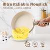 SENSARTE 24 Piece Pots and Pans Set, Nonstick Detachable Handle Cookware, Induction Kitchen Cookware Set with Removable Handle, Healthy Non Stick for RV, Dishwasher＆Oven Safe (Black)(Almond Beige)