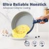 SENSARTE 24 Piece Pots and Pans Set, Nonstick Detachable Handle Cookware, Induction Kitchen Cookware Set with Removable Handle, Healthy Non Stick for RV, Dishwasher＆Oven Safe (Black)(Navy)