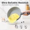 SENSARTE 24 Piece Pots and Pans Set, Nonstick Detachable Handle Cookware, Induction Kitchen Cookware Set with Removable Handle, Healthy Non Stick for RV, Dishwasher＆Oven Safe (Black)(Gray)