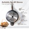 SENSARTE Ceramic Nonstick Frying Pan Skillet with Lid, 13.3 Inch Large Deep Frying Pan, 6 QT Saute Pan, Induction Pan, Healthy Non Toxic Cooking Pan with Helper Handle, PFOA PFAS PTFE Free(Classic Black)