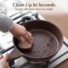 SENSARTE Nonstick Ceramic Skillet with Lid 12-inch/5QT, Non Toxic Deep Frying Pan, Saute Pan with Lid, Stay-cool Handle, Healthy Cooking Pot Dishwasher Safe, Induction Compatible, Green(Toffee Brown)