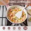 SENSARTE Nonstick Ceramic Skillet with Lid 12-inch/5QT, Non Toxic Deep Frying Pan, Saute Pan with Lid, Stay-cool Handle, Healthy Cooking Pot Dishwasher Safe, Induction Compatible, Green(Sakura Pink)