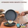 SENSARTE Nonstick Saucepan with Lid, 1.5 Quarts Small Pot with Swiss Granite Coating, Stay-cool Handle, Multipurpose Handy Sauce Pot Small Kitchen Cooking Pot, Induction Comptable, PFOA Free(Gray Granite)