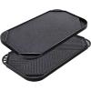 SENSARTE Nonstick Grill Pan for Stove Tops, Versatile Griddle with Pour Spouts, Square Big Cooking Surface, Durable Skillet Indoor & Outdoor Grilling. PFOA Free, 9.5 Inch(Black)