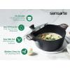 SENSARTE 4Pcs Nonstick Cookware Sets, Pots and Pans Set, 1.5QT Sauce Pan with Lid & 4.5 QT Stock Pot, Non Toxic, PFOA&PFOS Free