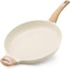 SENSARTE Ceramic Nonstick Frying Pan Small Skillet 8/9.5/11/12.5Inch Non Stick Omelet Pan, Non-toxic Kitchen Cooking Chef’s Pan, Free of Intentionally Added PFOA/PFAS/PTFE, Induction Compatible, White(Ceramic White)