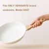 SENSARTE Frying Pan Bakelite Handle Accessories Repalcement Compatible White Ceramic Collection Pots and Pans(Natural)