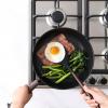 SENSARTE Kitchen Utensils 2-Piece, Silicone Cooking Utensils, Silicone Spatula and Ladle with Wooden Handle, Taupe(Black)