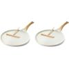 SENSARTE Nonstick Crepe Pan, Swiss Granite Coating Dosa Pan Pancake Flat Skillet Tawa Griddle 10-Inch with Stay-Cool Handle, Induction Compatible(White)