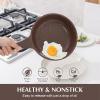 SENSARTE Nonstick Frying Pan Skillet, Granite Coating Omelette Pan, Healthy Stone Cookware Chef’s Pan PFOA Free, Toffee Brown (8 Inch)