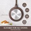 SENSARTE Nonstick Frying Pan Skillet, Granite Coating Omelette Pan, Healthy Stone Cookware Chef’s Pan PFOA Free, Toffee Brown (8 Inch)