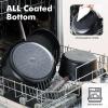 SENSARTE Pots and Pans Set Nonstick Cookware Set Kitchen Cooking Set Non-stick, Dishwasher & Oven Safe, Induction Compatible, Free of Intentionally Added PFOA/PFOS, 13pcs, Black(Night Black)