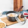 SENSARTE Sauce Pan Bakelite Handle Replacement Only Compatible with 2.6 QT Saucepan with lid Gray