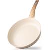 SENSARTE Ceramic Nonstick Frying Pan Small Skillet 8/9.5/11/12.5Inch Non Stick Omelet Pan, Non-toxic Kitchen Cooking Chef’s Pan, Free of Intentionally Added PFOA/PFAS/PTFE, Induction Compatible, White(Ceramic Taupe)