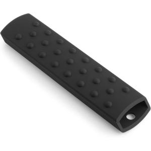 SENSARTE Silicone Hot Handle Holder, Reusable Heat Protection Up to 450℉, Dishwasher Safe, Non-Slip Sleeve Grip Handle, Black(Black)
