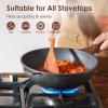 SENSARTE Ceramic Nonstick Wok with Lid, 11 Inch Non Toxic Stir-fry Pan Induction Cookware, Deep Frying Pan Skillet with Stay-Cool Handles, PFAS/PTFE/PFOA Free(Gray)