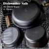SENSARTE 20Pcs Nonstick Pots and Pans Set, Black Titanium Non Stick Cookware Set, Healthy Kitchen Cooking Set, Induction Compatible, Dishwasher Safe, PFOA/PFOS Free(Midnight Black)