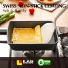 SENSARTE Japanese Omelette Pan, Tamagoyaki Egg Pan, Nonstick Frying Pan with Spatula, Healthy Granite Cookware, PFOS & PFOA Free, 6″ x 7″ (Grey)(Granite Gray)