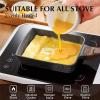 SENSARTE Japanese Omelette Pan, Tamagoyaki Egg Pan, Nonstick Frying Pan with Spatula, Healthy Granite Cookware, PFOS & PFOA Free, 6″ x 7″ (Grey)(Granite Gray)