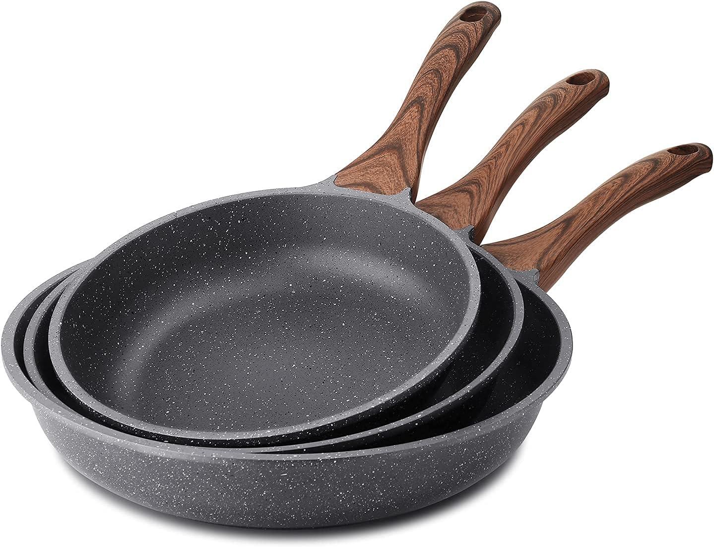 image:imageSENSARTE Frying Pan Bakelite Handle Repalcement Only Compatible Classic Granite Series Frying Pans 951011125Inch and Saute PansDark Brown