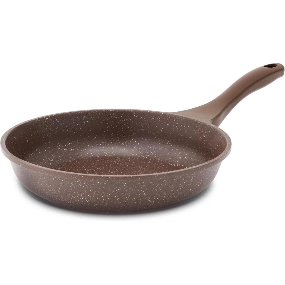 image:imageSENSARTE Nonstick Ceramic Frying Pan Skillet 95 Inch Omelet Pan Healthy Non Toxic Chef Pan Induction Compatible Egg Pan with Heat Resistant Handle PFASFreeToffee Brown