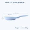 SENSARTE Nonstick Ceramic Frying Pan Skillet, 9.5 Inch Omelet Pan, Healthy Non Toxic Chef Pan, Induction Compatible Egg Pan with Heat Resistant Handle, PFAS-Free(Glacer Blue)