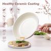 SENSARTE Nonstick Ceramic Frying Pan Skillet, 9.5 Inch Omelet Pan, Healthy Non Toxic Chef Pan, Induction Compatible Egg Pan with Heat Resistant Handle, PFAS-Free(Sakura Pink)
