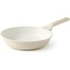 SENSARTE Nonstick Ceramic Frying Pan Skillet, 9.5 Inch Omelet Pan, Healthy Non Toxic Chef Pan, Induction Compatible Egg Pan with Heat Resistant Handle, PFAS-Free(Antique White)