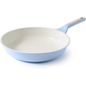 SENSARTE Nonstick Ceramic Frying Pan Skillet, 9.5 Inch Omelet Pan, Healthy Non Toxic Chef Pan, Induction Compatible Egg Pan with Heat Resistant Handle, PFAS-Free(Glacer Blue)