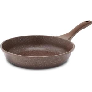 SENSARTE Nonstick Ceramic Frying Pan Skillet, 9.5 Inch Omelet Pan, Healthy Non Toxic Chef Pan, Induction Compatible Egg Pan with Heat Resistant Handle, PFAS-Free(Toffee Brown)