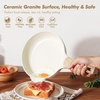 SENSARTE Ceramic Cookware Sets, Pots and Pans Set Non stick, 14 Piece Induction Cookware, Non toxic Healthy Non Stick Kitchen Cooking Set, with Frying Pans Set, PFAS PTFE PFOA PFOS Free(Ceramic White)