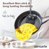SENSARTE Ceramic Cookware Sets, Pots and Pans Set Non stick, 14 Piece Induction Cookware, Non toxic Healthy Non Stick Kitchen Cooking Set, with Frying Pans Set, PFAS PTFE PFOA PFOS Free(Classic Black)