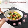 SENSARTE Nonstick Ceramic Frying Pan with Lid 8 Inch Omelette Pan Skillet, Free of Intentionally Added PFAS/PTFE Non-toxic Chef’s Pan Induction Compatible Pan, Heat Resistant Handle, Glacier Blue(Sakura Pink)