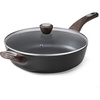 SENSARTE Ceramic Nonstick Frying Pan Skillet with Lid, 12 Inch Large Deep Frying Pan, 5 QT Saute Pan, Induction Pan, Healthy Non Toxic Cooking Pan with Helper Handle, PFOA PFAS PTFE Free(Classic Black)